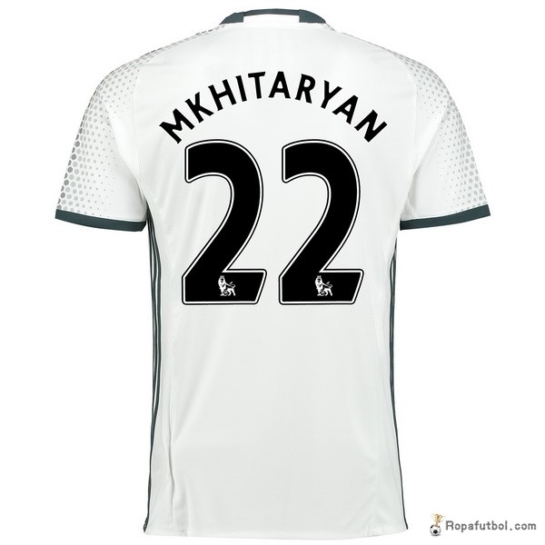 Camiseta Manchester United Replica Tercera Ropa Mkhitaryan 2016/17 Blanco